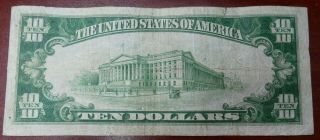 1934 $10 Federal Reserve Note Cleveland F/VF - bmm 2