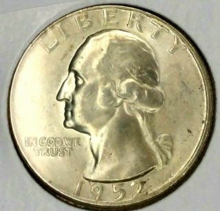 1952 - D 25c Washington Quarter 19suo0614 Bu 90 Silver 50 Cents For