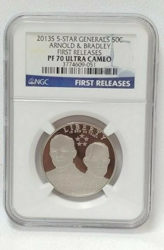 2013s 5 Star Generals Half Dollar First Releases Ngc Pf 70 Ultra Cameo
