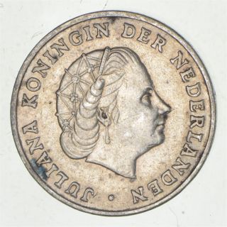 World Coin - 1963 Netherlands 1 Gulden - World Silver Coin - 10.  1g 503
