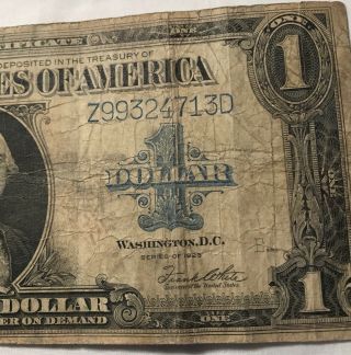 1923 $1 Horse Blanket Silver Certificate Z99324713D 4
