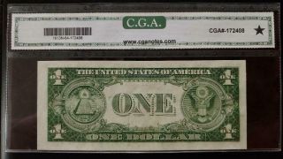 1935 - D $1.  00 SILVER CERTIFICATE - pp H - SMALL SIZE - C.  G.  A.  - CHOICE UNC 64 4