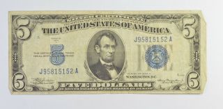 Crisp - 1934 - A $5.  00 Silver Certificate Us Note - Historic Silver On Demand 275