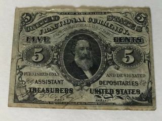us paper money fractional currency 5 Cent 2