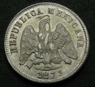 Mexico 10 Centavos 1873 Ga C - Silver - Xf - 2360