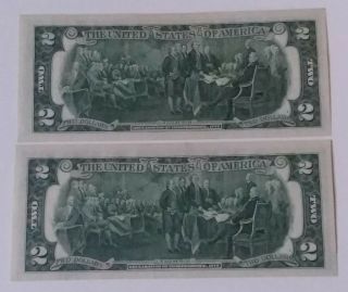 1976 $2 Federal Reserve Notes,  4 Consecutive,  uncirculated 5