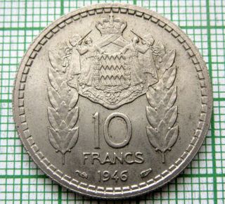 Monaco Louis Ii 1946 10 Francs