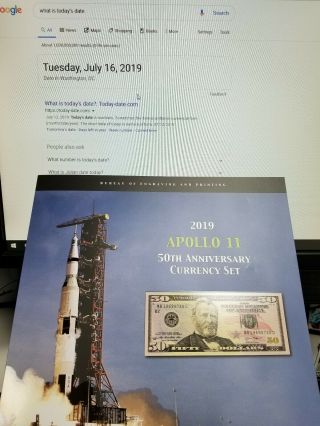 Apollo 11 50th Anniversary Currency Set In Hand Not A Pre - 1st Day
