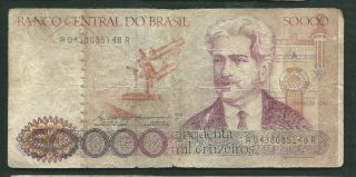 Brazil 1984 50000 (50,  000) Cruzeiros P 204 Circulated