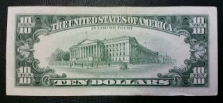 1993 $10 Dollar Bill Bleed Through Ink Reverse Error FEDERAL RESERVE NOTE 5