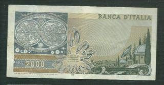 Italy 1976 2000 (2,  000) Lire P 103b Circulated 2