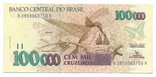 Brazil 100000 Cruzeiros Nd (1993),  P - 235