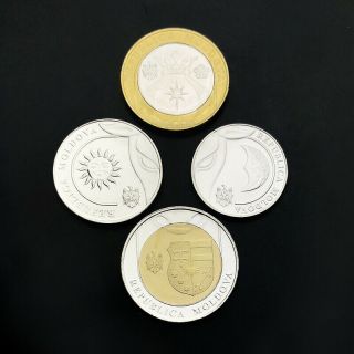 Moldova Set 4 Coins,  1 2 5 10 Lei,  2018,  Unc
