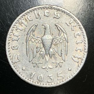 Nazi Germany - Third Reich 1935 50 Reichspfennig Minted In Berlin - Km 87