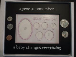 2019 Birth Year Set Picture Frame And Coins Girl