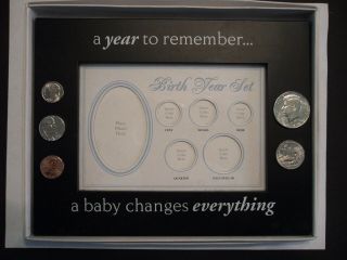 2019 Birth Year Set Picture Frame And Coins Boy