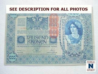 Noblespirit (ct) Valuable 1902 Hungary Banknote 1000 Tausend Kronen