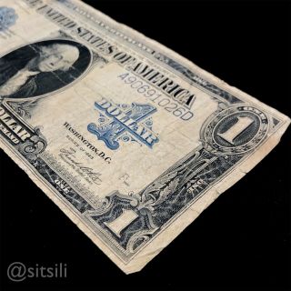 U.  S.  1923 Series Washington One Dollar Bill - Large Size Blue Seal Note 5