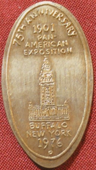 Rog - 174 Vintage Elongated Cent: 1901 Pan - American Expo Buffalo,  N.  Y.  75th - 1976