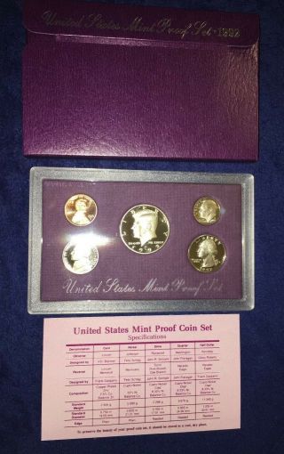 1992 U.  S.  5 Coin Proof Set As Issued