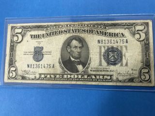 1934 C $5 Five Dollar Silver Certificate