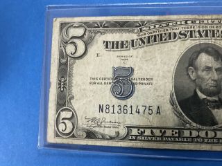 1934 C $5 Five Dollar Silver Certificate 4