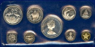 1971 Commonwealth Of The Bahama Islands 9 Coin Silver Proof Set - Franklin
