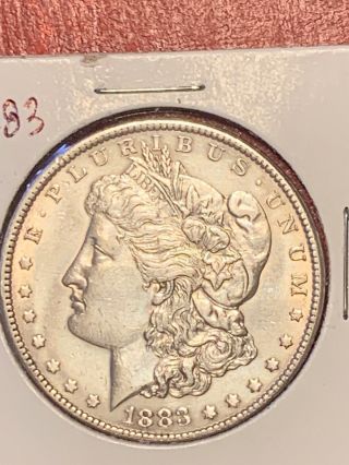 1883 Morgan Silver Dollar Almost Uncirculated Very Crisp Detail Bright