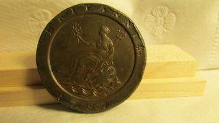 1797 British 2 Pence Cartwheel Copper Coin George Iii Ungraded -