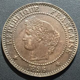 Old Foreign World Coin: 1896 - A France 2 Centimes,  Combined