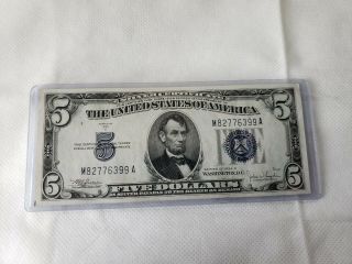 Fr.  1654 $5 1934 D Silver Certificate Note - Very