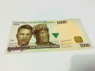 Central Bank Of Nigeria 1000 Naira Bank Note (circulated)