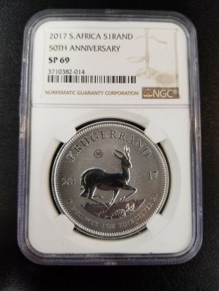 2017 South Africa Silver Krugerrand Ngc Sp69