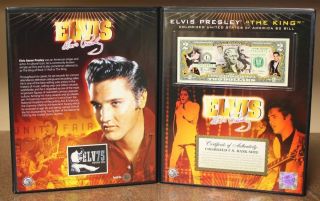 Elvis Presley The King Jailhouse Rock Us $2 Bill In Collectible Folio Licensed