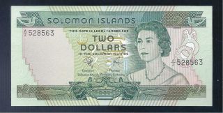 Solomon Islands,  1977,  Qe11,  $1 Dollar,  P - 5,  Crisp Unc