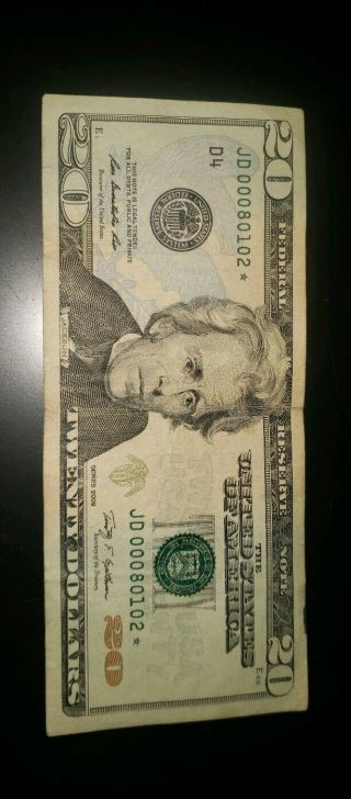 20 Dollar Star Note 2009 Low Serial Number 5 00000