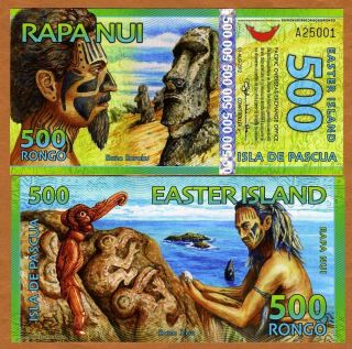 Easter Island,  500 Rongo,  2012,  Polymer,  Unc Redesigned