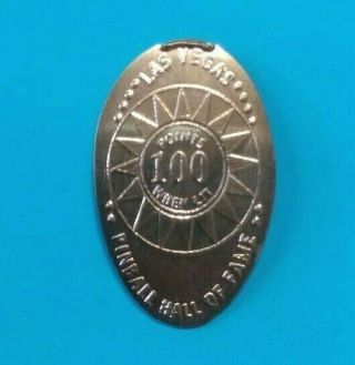 100 Points When Lit Pinball Hall Of Fame Las Vegas Nevada Elongated Copper Penny
