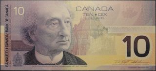 Gem Unc 2001 Bank Of Canada $10 Ten Dollar Bill Bank Notes Printed In 2000/2002