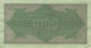 1922 1000 MARK GERMANY CURRENCY REICHSBANKNOTE GERMAN BANKNOTE NOTE BILL CASH AU 2