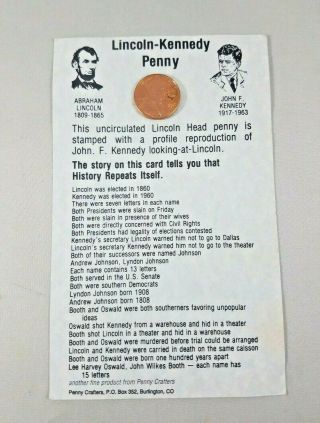 Lincoln Kennedy Penny Commemorative Coin