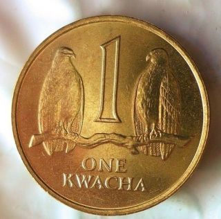 1992 Zambia Kwacha - Au From Roll - Hard To Find Coin - - Bin Lll
