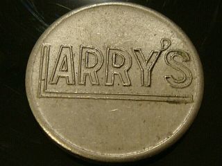 Larrys Bar Tavern Drink Token Exonumia Numismatic Collectible