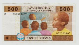 2002 Chad 500 Francs Banknote Central African States