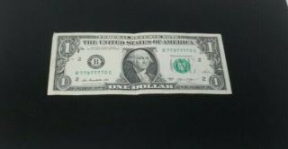 Fun Quad 7777 Six Of A Kind “7” In $1 Dollar Bill Serial Number Note Luck Gift