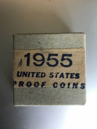 1955 United States Proof 5 Coin Set In Government Box W/ Tissue
