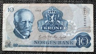 Norway 10 Kroner 1982 Norges Bank ¤¤¤¤look¤¤¤¤