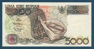 Indonesia 5000 Rupiah,  1992 / 2001,  Au
