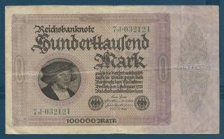 Germany 100000 Mark,  1923,  Vf Split