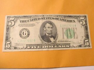 1934 - C $5 Federal Reserve Note